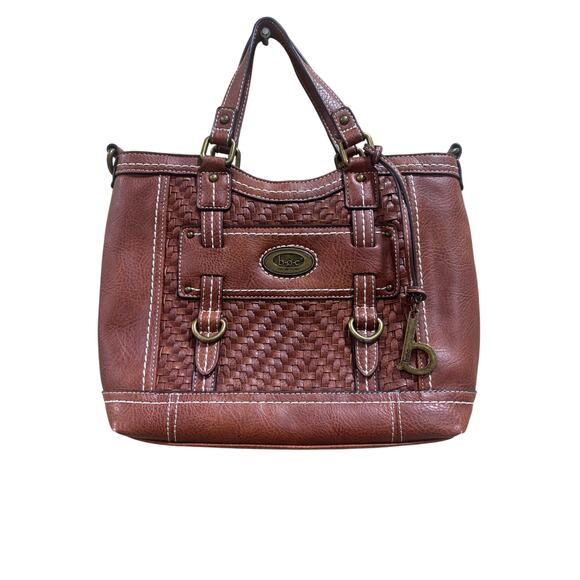 boc Handbags - b.o.c Born Concept Brown Woven Faux Leather Tote Handbag Shoulder Bag Purse